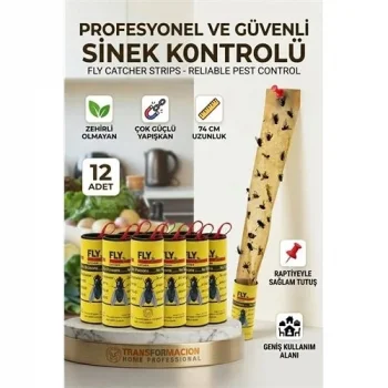 12 Adet Yapışkanlı Sinek Kapanı 74 Cm 716516