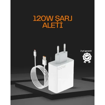 120 Watt Type C Şarj Başlığı Poco X3 X4 X5 Pro Uyumlu