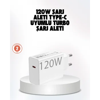 120W Güçlü Hızlı Şarj Adaptörü ve Type-C Kablo Seti – Güvenli Şarj Teknolojisi