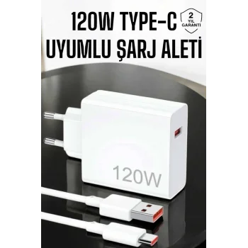 120W Şarj Aleti Type-C Uyumlu Turbo Şarj Aleti