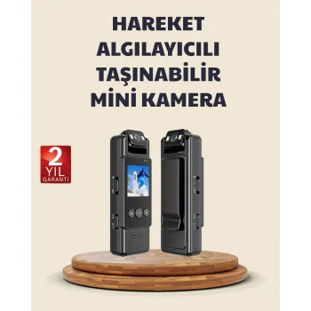 128GB Destekli Hareket Algılamalı Mini Kamera