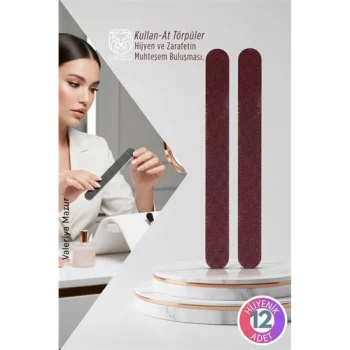 12’li Hijyenik Kullan-At Çift Taraflı Törpü Seti Solingen Professional