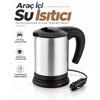 12V Araç Çakmak Girişli Taşınabilir Su Isıtıcı