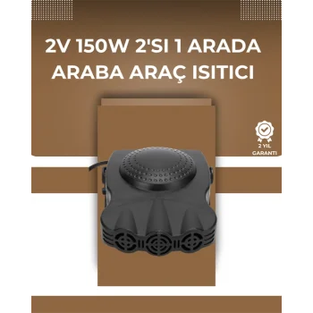 12V Araç Fanı & Isıtıcı | Ön Cam Buzu Çözücü, 360° Ayarlanabilir Başlık, Anında Sıcaklık