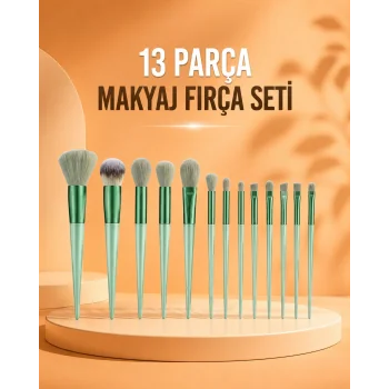 13 Parça Makyaj Fırça Seti Far Fırçası Allık Fırçası Yumuşak Uçlu