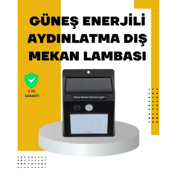 144 LEDli Geniş Aydınlatma Alanına Sahip Güneş Enerjili Güvenlik Lambası