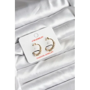 14K Gold Renk Kaplama CM Kadın Küpe