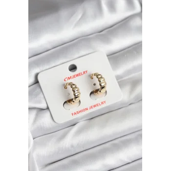 14K Gold Renk Kaplama CM Kadın Küpe