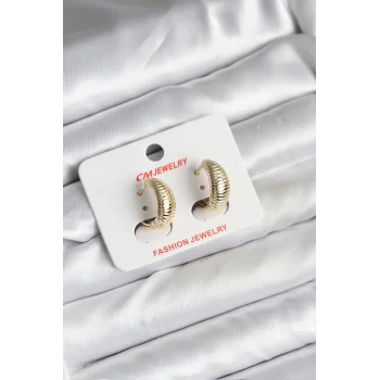 14K Gold Renk Kaplama CM Kadın Küpe