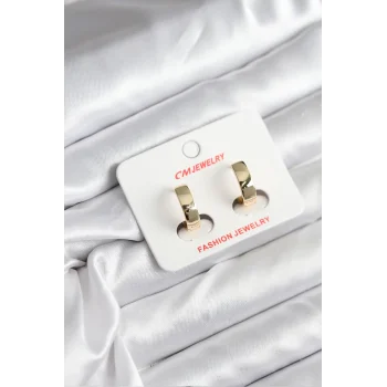 14K Gold Renk Kaplama CM Kadın Küpe