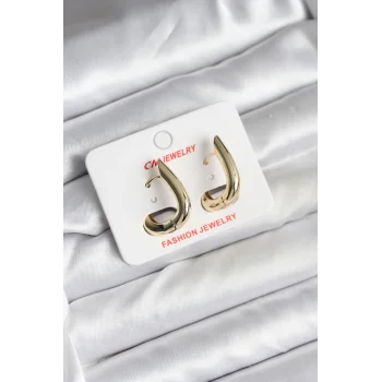 14K Gold Renk Kaplama CM Kadın Küpe