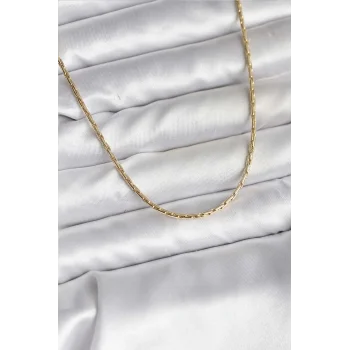 14K Gold Renk Kaplama İnce Zincir Model CM Kadın Kolye