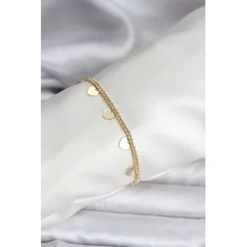 14K Gold Renk Kaplama Kalpli Model CM Kadın Bileklik