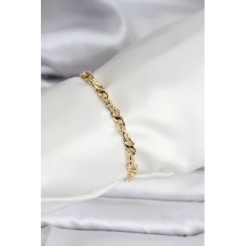 14K Gold Renk Kaplama Zincir Model CM Kadın Bileklik
