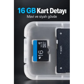 16 GB MicroSD Kart ve SD Adaptör Seti