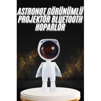 180 Derece Dönebilen Astronot Masa ve Gece Lambası Projektör
