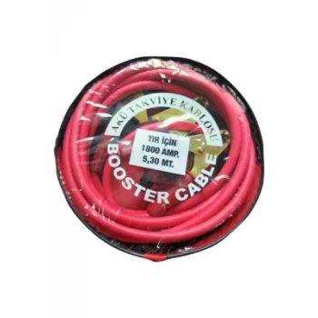 1800 AMPER TIR İÇİN AKÜ TAKVİYE KABLOSU 4.8MT - PENCERELİ BEZ ÇANTALI  (5047)