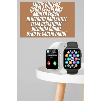 1.83 İnç Akıllı Saat Android ve İOS Uyumlu Çağrı Cevaplayabilen Adımsayar GPS Takibi