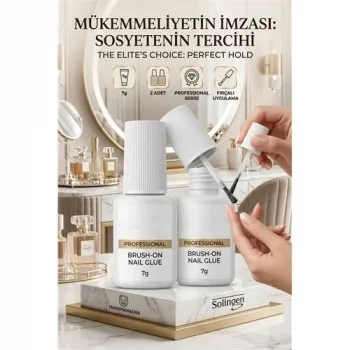 2 Adet Fırçalı Tırnak Yapıştırıcısı 7gr - Kırılmaz Bağ, Profesyonel Sonuç Solingen Professional  723061
