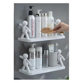 2 Adet Özel Raf Baharatlık -Makyaj Malzeme Rafı Kendinden Yapışkanlı Banyo Mutfak Organizer Raf