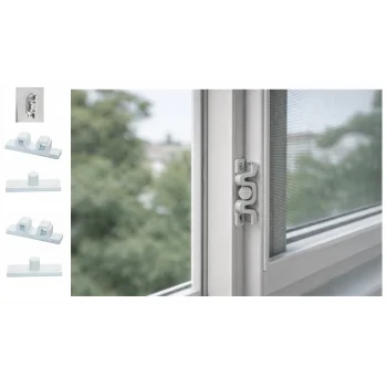 2 Adet Plastik Beyaz Sineklik Çıtçıtı – Dayanıklı ve Pratik Sineklik Sabitleme Aparatı