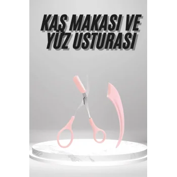 2li Kaş Bakım Seti Taraklı Kaş Makası Ve Kaş Usturası Kaş Şekillendirici