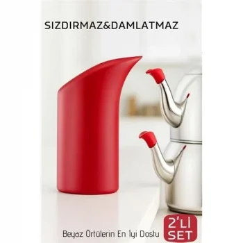 2li Sızdırmaz Silikon Çaydanlık Ucu Aparatı - Damlatma Önleyici Akıllı Emzik Başlığı - Isıya Dayanıklı