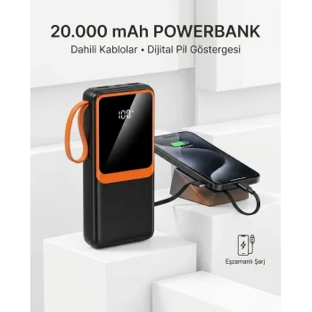 20000 mAh Yüksek Kapasiteli Powerbank