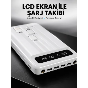 20.000mAh Taşınabilir Powerbank PD Teknolojili Çift USB Çıkışlı Yeni Nesil