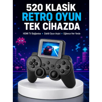 2025 A Kalite S10 Gamepad 520 Oyunlu TV Bağlantılı Retro Atari Konsolu Yeni Nesil