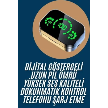 2025 Model Bluetooth Kulaklık Telefon Şarj Edebilen Çağrı Cevaplama Dijital Göstergeli