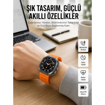2025 Model Gelişmiş Özellikli Nabız Sensörlü Spor Takibi Yapabilen Titreşimli Saat