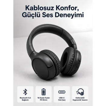 2025 Model Kulak Üstü Bluetooth Hoparlör ANC Özellikli