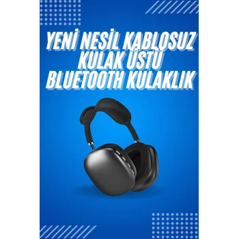 2025 Model Kulak Üstü Kablosuz Bluetooth Kulaklık Gürültü Azalta Uzun Pil