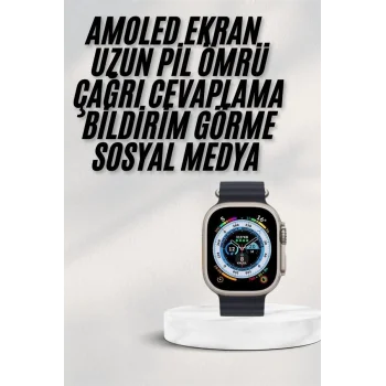 2025 Yeni Model Akıllı Saat Android ve İOS Uyumlu Çağrı Cevaplama