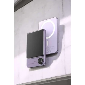 22.5W Magsafe Kablosuz Şarjlı Powerbank Dijital Ekran ve Hızlı Şarj