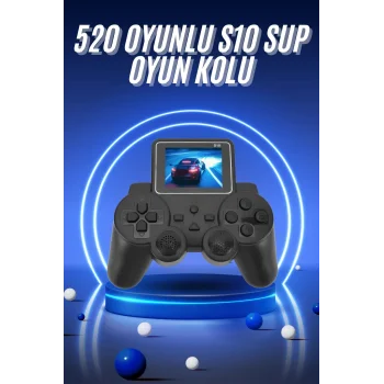 2.4 İnç Ekran 520 Oyunlu Retro Temalı Kablosuz Oyun Kolu El Atarisi