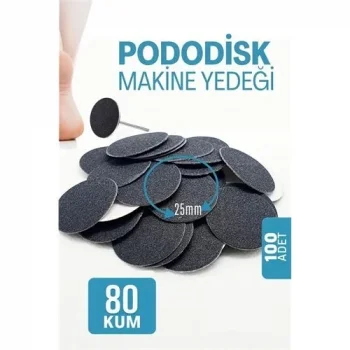 25 Mm Pododisk - Nasır Sökücü Pedikür Makinesi Yedek Pedler 100 Adet 722073