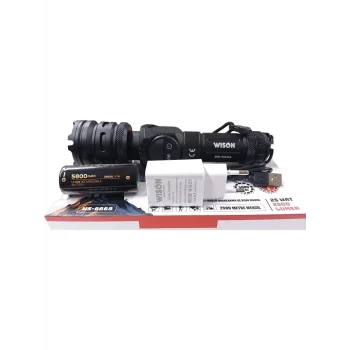 2500 lümen 25 wat 5000 mah Pil Şarj Edilebilir Uzun Menzilli El Feneri WS-6868 (5047)