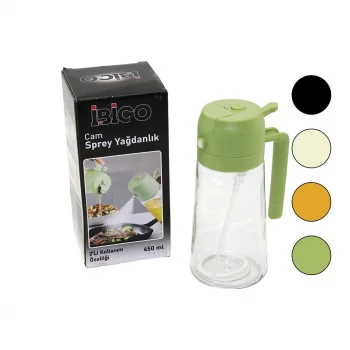 2İN1 SPREYLİ AKITMALI CAM YAĞDANLIK 450ML KİLİTLİ KAPAKLI SÜRAHİ MODELİ