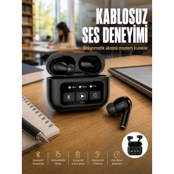2.Nesil Pro Ekranlı Sesli Görüşme Yapabilen Kablosuz Bluetooth Kulaklık Yeni Nesil