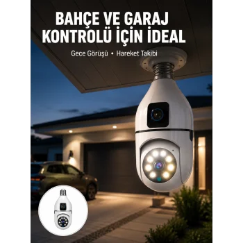 2’si 1 Arada Güvenlik Kamerası ve Sel Işığı – Kablosuz Akıllı Kamera Yeni Nesil