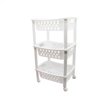 3 KATLI SEPET DÜZENLEYİCİ  - RAF ÜNİTESİ TEKERLEKLİ 400X295X700MM (5047)