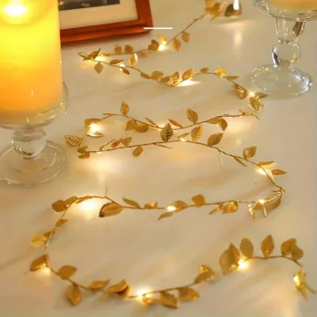 3 Metre Yaldızlı Gold LED Işık – Dekoratif Ortam ve Yılbaşı Aydınlatması (5047)