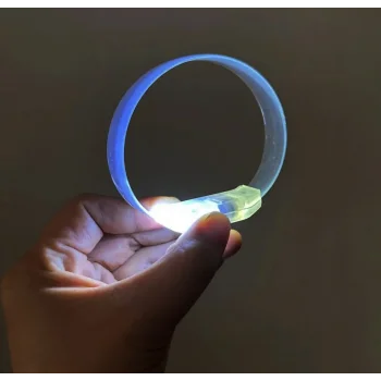 3 Modlu Pilli LED Işıklı Esnek Parti Bilekliği Beyaz (5047)