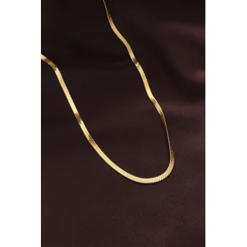 316L Çelik Altın Renk 60 cm İtalyan Zincir Kolye