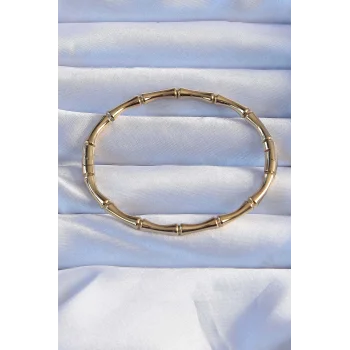 316L Çelik Altın Renk Kemik Model Bileklik