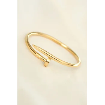 316L Çelik Gold Renk Çivi Model Bileklik