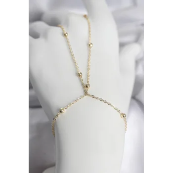 316L Çelik Gold Renk Top Zincirli Kadın Şahmeran