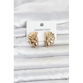 316L Çelik Gold Renk Vintage Model Kadın Küpe